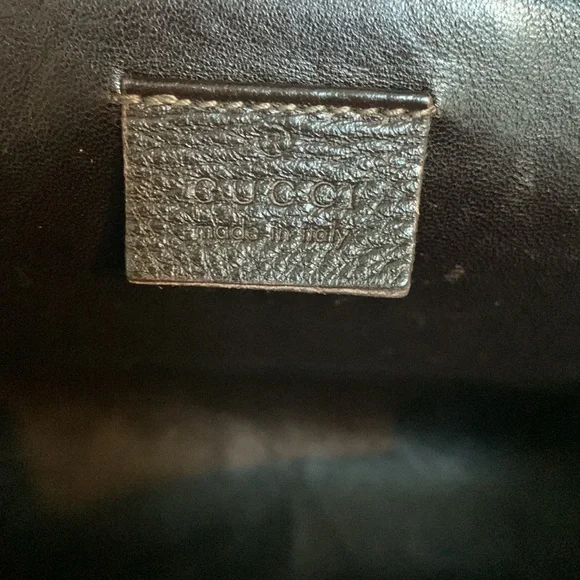 ❌SOLD❌Authentic Gucci all brown leather large clutch / wristlet w dustbag - Picture 15 of 17